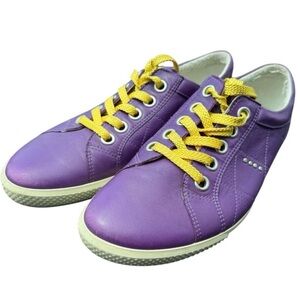 ECCO Spikeless Golf Shoe Size 40 Imperial Purple LSU Colors